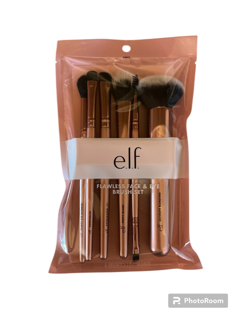 ELF Flawless Face & Eye Brush Set in Rose Gold and Black